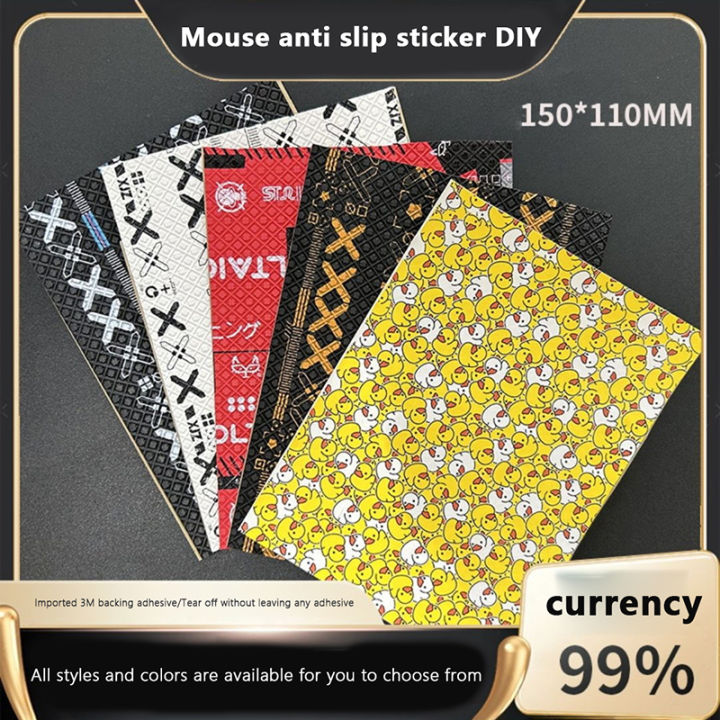 15*11cm DIY Anti-Slip Wireless Gaming Universal Style Mouse Sticker Sweat-Proof Mouse Grip Tape Wear-Resistant PC Desktop Laptop Creek