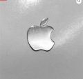 Apple Logo Silver Metal Glossy Shine. 