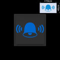 Doorbell Switch Luminous Sticker Glow in the Dark Door Bell Sign Sticker Restaurant Hotel Shop Call Button Decal Phone Car Decor.