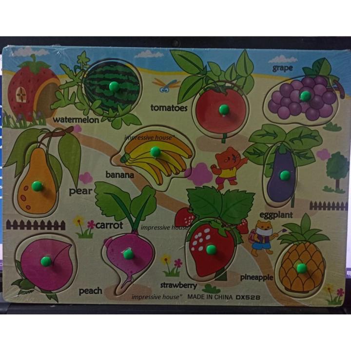 Wooden Education Puzzle for Kids - Multicolor
