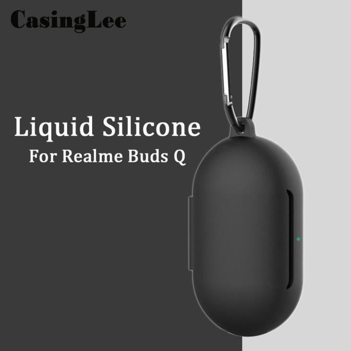 For Realme Buds Q2 Case Wireless Bluetooth Headset Charging Box Protector  Cover Liquid Soft Silicone Back cover for Realme Buds Q2