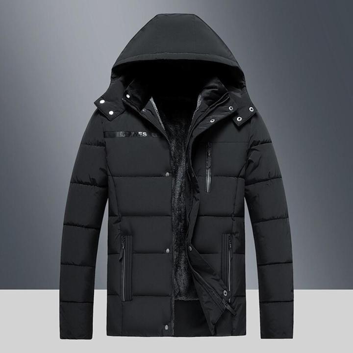 Winter Jacket Men Parka Lined Thicken Warm Outdoor Jacket Windproof Men Fashion Clothing Army Green Puffer Jacket With Hood