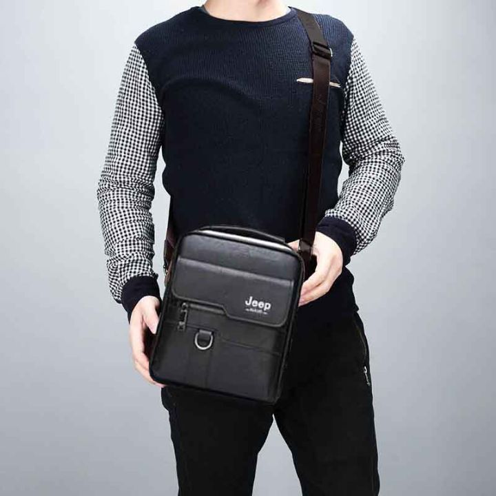 JEEP%20BULUO%20Brand%20Leather%20Men's%20Shoulder%20Crossbody%20Bags%2010%20x%209Inch%20Ipad%20Office%20Messenger%20Bag%20for%20Men%20Business%20Handbag%20Male%20Sling%20Bag%20(265665837)%20-%20Image%202