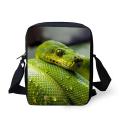 3D Snake Printing Small Messenger Bags For Boys Girls Single Crossbody Bag For Man Woman Portable Travel Casual Mini Bags. 