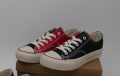 Ladies Red and Black color combination sneaker. 