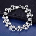 New 925 Sterling Silver Bead Heart High Quality Romance Bracelet Chain For Women Engagement Party Wedding Jewelry Gift. 