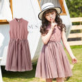 Girls' Dress Summer Pure Cotton Children's Skirt Teen Girl's Clothing Sweet Tulle Skirt Baby Girl Summer Dress Trendy. 