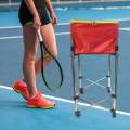 Tennis Ball Cart, Cart with Wheels Lightweight Large Capacity Removable Compact Wheeled Teaching Carts for Baseball Softball.