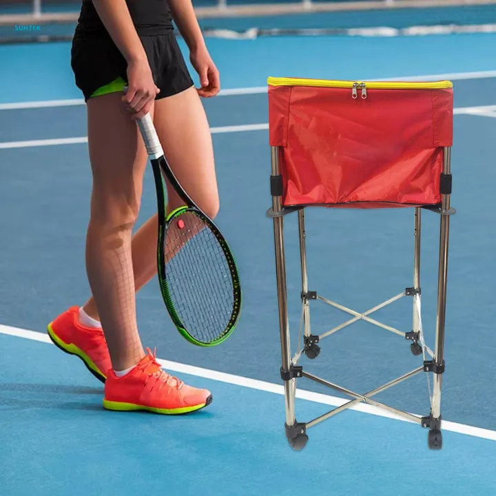 Tennis%20Ball%20Cart,%20Cart%20with%20Wheels%20Lightweight%20Large%20Capacity%20Removable%20Compact%20Wheeled%20Teaching%20Carts%20for%20Baseball%20Softball%20-%20Image%202
