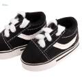 1 Pair PU Black Flat Canvas Shoes for 14.5inch Mellchan Doll Baby Kids Toy.