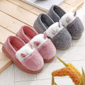 Sheep ear imitation rabbit hair, autumn winter wrapped root, indoor and outdoor home slippers, women's postpartum warm cotton shoes, snow boots.