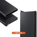 Anti Theft Smart Wallet Aluminum Stainless Steel Card MIni Wallet Credit Card Holder RFID Blocking Slim Wallet Front Pocket Card Protector.