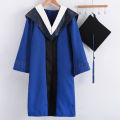 Bachelor Uniform Super Soft Bachelor Hat Graduation Cloak Photography Props Set.