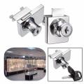 Glass Door Single Sliding Lock/ Cabinet Cam Key Showcase Display /Single-Door-Lock-Glass-Window-Lock-Glass-Door-Lock - Door Bottom Sealing Strip.