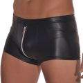 【No-Questions-Asked Refund】 Mens Soft Underwear Faux Leather Zipper Boxers Underpants Male Comfortable Thin Fashion Briefs.