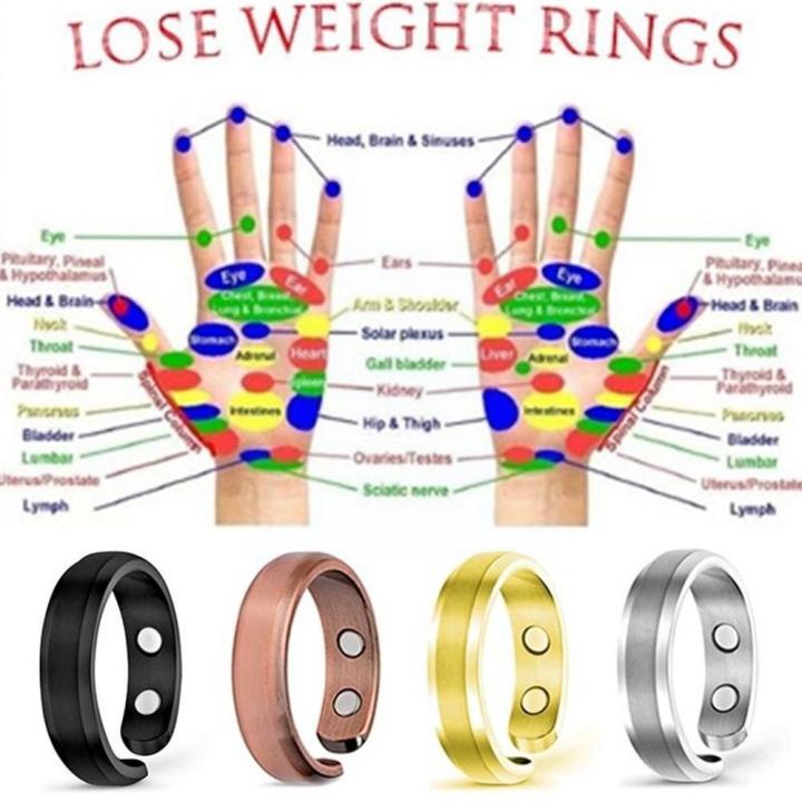 Magnetic ring anti magnet rings adjustable power therapy magnets weight lose care jewelry for men G p9w5