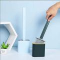 Silicone Toilet Brush with Holder Set. 