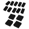 10 Pcs Rectangle Tube Inserts End Blanking Cap 25X50mm & 4x Plastic Square Tubing Tube Insert Blanking End Caps 50mm. 