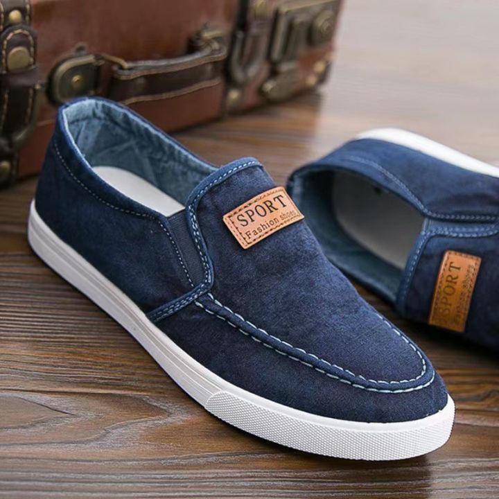 Canvas Shoes Men Casual Slip on Skate Shoes Breathabele Student Youth Sport Fashion Sneakers Va non-slip Walking Shoes BunnyGarden