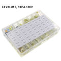 KOGEEK 460pcs 24 Values 63V & 100V Electrolytic Capacitor Assortment Kit Assorted Capacitors with Storage Box. 