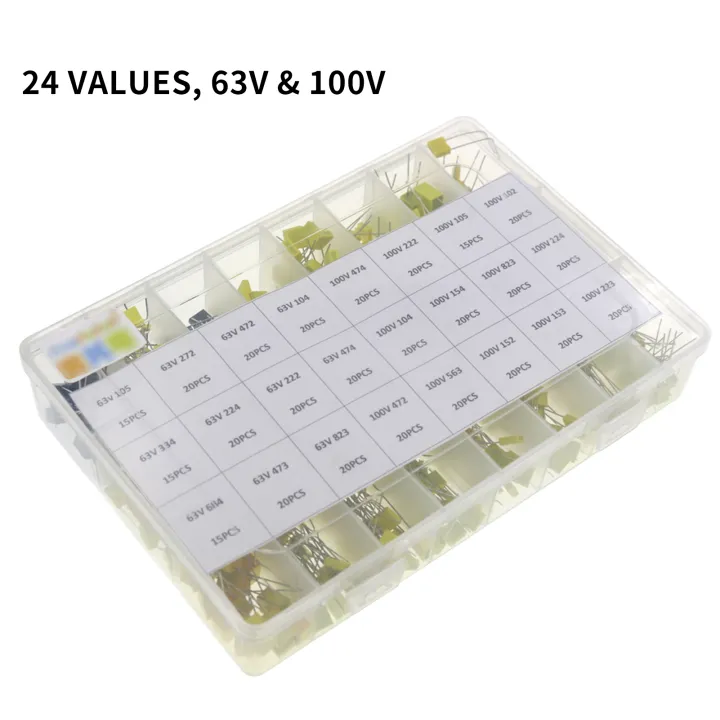 KOGEEK%20460pcs%2024%20Values%2063V%20&%20100V%20Electrolytic%20Capacitor%20Assortment%20Kit%20Assorted%20Capacitors%20with%20Storage%20Box%20-%20Image%206