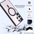 Samsung Galaxy MagSafe Compatible Shockproof Transparent Slim Fit Wireless Charging supported Frosted Border Phone Back Case Mobile Cover (Samsung Models - Samsung S23 ultra Samsung 22 Ultra Sasmsung S22 Samsung S23 S25 Ultra S25 Plus A15 A16 A35 A55 A56).