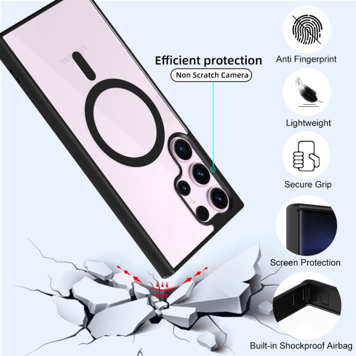 Samsung%20Galaxy%20MagSafe%20Compatible%20Shockproof%20Transparent%20Slim%20Fit%20Wireless%20Charging%20supported%20Frosted%20Border%20Phone%20Back%20Case%20Mobile%20Cover%20(Samsung%20Models%20-%20Samsung%20S23%20ultra%20Samsung%2022%20Ultra%20Sasmsung%20S22%20Samsung%20S23%20S25%20Ultra%20S25%20Plus%20A15%20A16%20A35%20A55%20A56)%20-%20Image%206