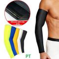 Sun Protection Arm Sleeves For Men & Women-2 Pcs- Full Black.