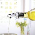 Rubber Olive Oil Free Flow Dispensers Caps for Bottle Pourers (Black, Silver), Set of 2. 