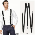 Menâs Adjustable Suspenders Braces â Elastic Y-Back Trouser Holder.