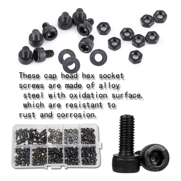 300%20Pcs%20Nuts%20Bolts%20Set%20Hex%20Bolts%20Nut%20and%20Washer%20Assortment%20Screws%20Bolts%20M3%20Tool%20Kit%20with%20Plastic%20Box%20(Black)%20-%20Black%20-%20Image%205