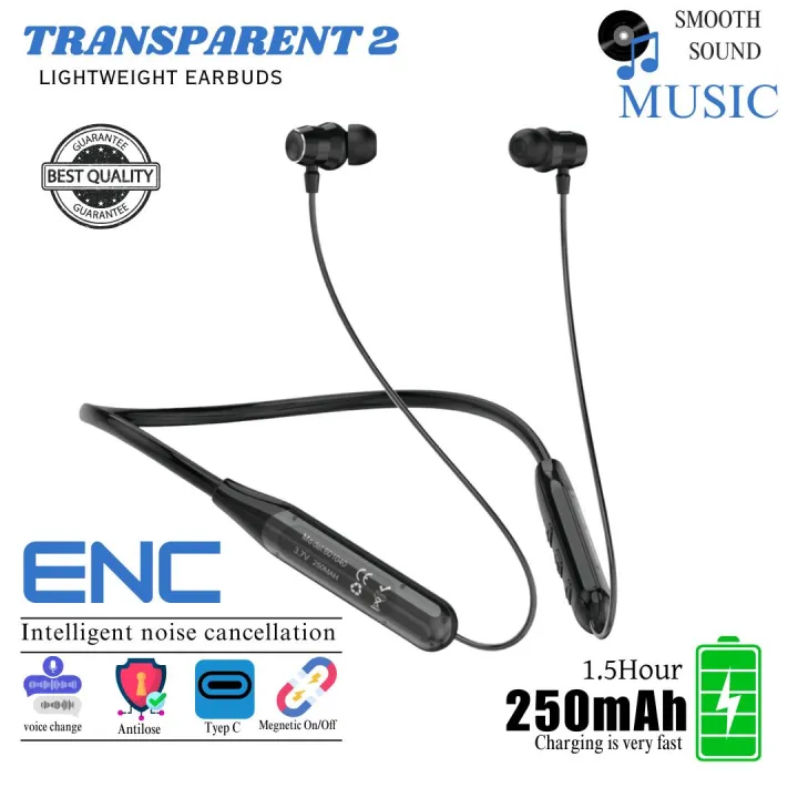 TRANSPARENT lightweight Earbuds Wireless Headphones Bluetooth