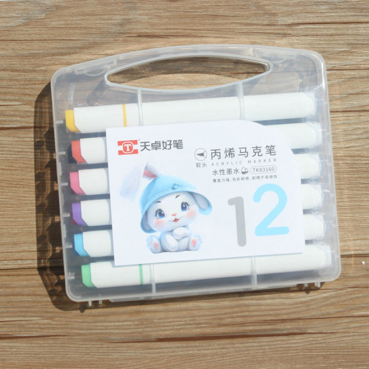 Tizo%2083160%20Soft%20Head%20Acrylic%20Marker%20Pen%20Student%20Only%20Art%20Handmade%20Opaque%20Paper%20Kindergarten%20Drawing%20Crayons%20-%20Image%206
