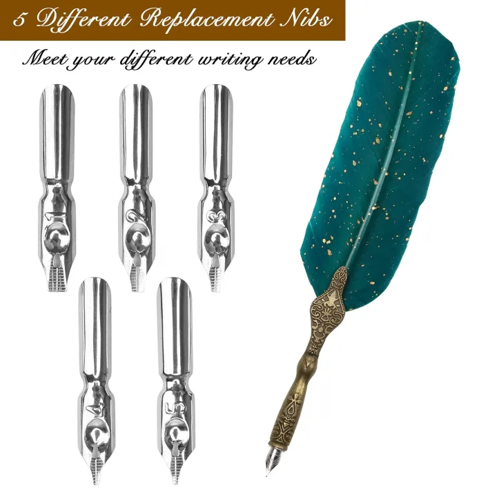 Feather%20Pen%20and%20Ink%20Set%20Vintage%20Quill%20Dip%20Pen%20Writing%20Ink%20Nibs%20Kit%20Calligraphy%20Set%20Gifts%20for%20Beginners%20(Black)%20-%20Image%208