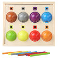 Wooden Rainbow Ball CPC CE Children's Early Education Enlightenment Color Cognitive Classification Matching Puzzle Shape Box.