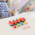 Wooden Sorter Stacking Toy Develop Fine Motor Skill for Toddlers Kids. 