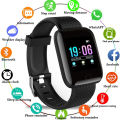 116Plus Smart Bracelet Sports Bracelet D13 Color Screen Bracelet Sports Pedometer Bluetooth Reminder Heart Rate Blood Pressure. 