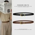 Korean Fashion Simple Thin Belts Ladies Leather Belt Alloy Pin Buckle Retro Jeans Belt Designer Girdle Women High Quality House Foocus. 