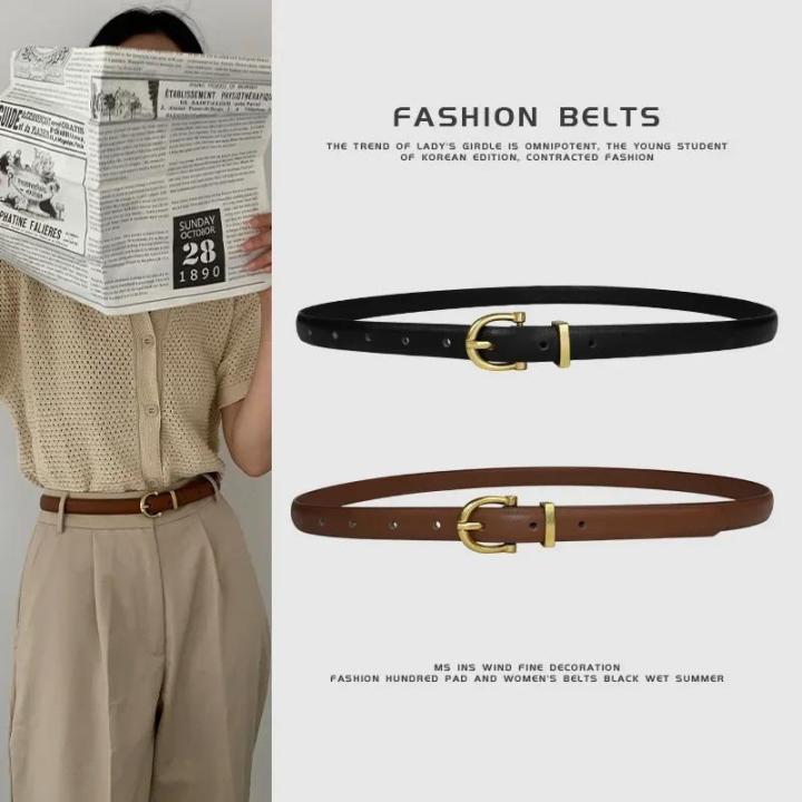 Korean%20Fashion%20Simple%20Thin%20Belts%20Ladies%20Leather%20Belt%20Alloy%20Pin%20Buckle%20Retro%20Jeans%20Belt%20Designer%20Girdle%20Women%20High%20Quality%20House%20Foocus%20-%20Image%203