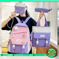 Cute Trendy Korean Waterproof Bagpack Set (Code: CTKB-165). 