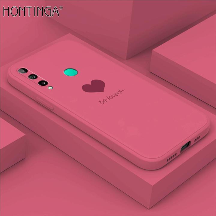 Hontinga for Huawei Y7P P40 Lite E Case Simple Lover Heart