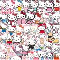 50pcs Children Stickers Cartoon Kuromi My Melody Cute Decals Toys for Girl Laptop Kawaii Aesthetic Anime Decoration Kids Sticker. 