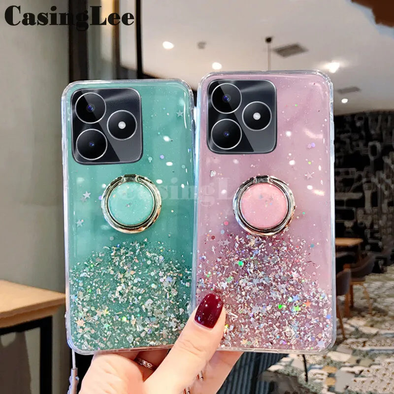 Hot Pepper Serrano 3 Phone Case With Ring Stand - Glitter TPU Cover With Lanyard