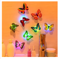 Colorful luminous butterfly small night lamp flash simulation butterfly lamp Encounter 10pcs. 