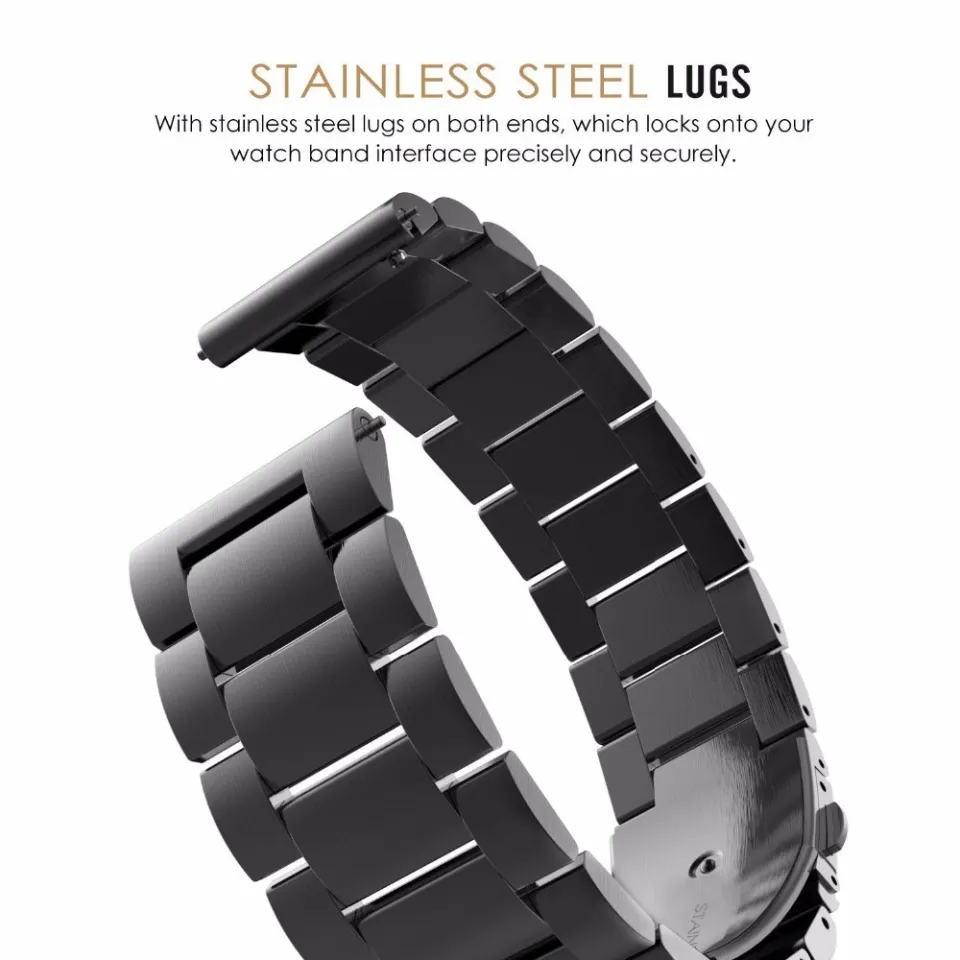 Bracelet Métal 22mm Pour Amazfit GTR - Acier Inoxydable Compatible GTR 4/3 Pro/3/2/Stratos