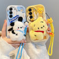 Sroof  Case  For Samsung Galaxy A02 A02S A03 a03s A04 A04E A05 A05S A12 A13 A13 A14 A15 A16 A21S Fashionable and Cute Cream Plush Phone Case with Six Animal Types Pacha Dog Strawberry Bear phone case back cover. 