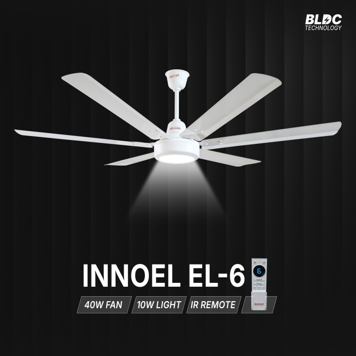INNOEL BLDC Ceiling Fan 56 Inch (EL-6 Model) | 5 Year Warranty | Free Delivery