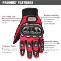 Pro Bike Leather Full Finger Hand Gloves  With Touch Screen For Bikers- Multi colors. 