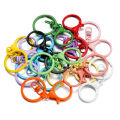 St.kunkka 5pcs 30x68mm Alloy Painted Figure Eight Three-Piece Key Chain For DIY Key Jewelry Making. 