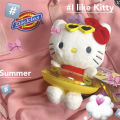 Kawaii Hello Kitty Hawaiian Sanrio Keychain Pendant Cartoon Plush Toys Brown White Swim Ring Stuffed Plushies Key Ring Bag Toys. 